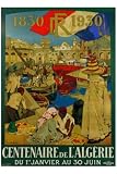 Centenaire En Algerie by L Cauvy. CANVAS ROLLED. 23.49 inches width by 29.97 inches height. Highest Quality Art Poster Print