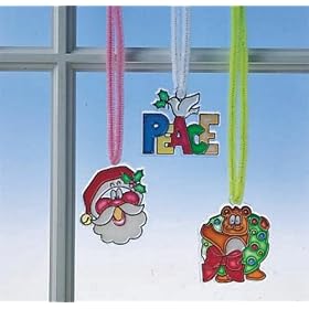 Christmas Cuties Stain-A-Frames Craft Kit (Makes 18)
