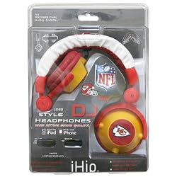 NFL Kansas City Chiefs Team Logo DJ Headphone