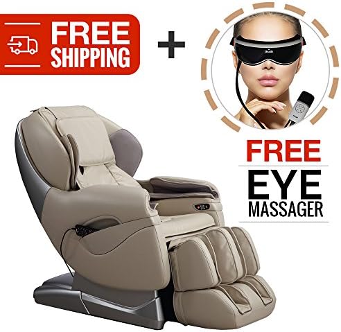 Shiatsu Zero Gravity Reclining Massage Chair- Titan TP-8500 with 6 Therapeutic Massage Techniques, 5 Preset Programs and Easy to Use Quick Control for Relaxation at the Push of a Button (Cream)