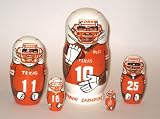 Texas Longhorns NCAA College Football or any team Russian Nesting doll 5 pcs / 6 in