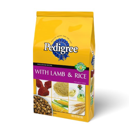 Pedigree Wholesome Receipe Lamb & Rice Dry Food for Adult Dogs, 16.3-Pound Bag