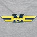 Michigan Wolverines College Pet T-Shirt, Small, Color:Gray