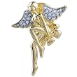 Golden Crystal Pixie Brooch