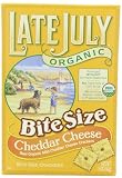 Late July Organic Bite Size Cheddar Cheese Crackers, 5-Ounce Boxes (Pack of 12)