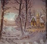 10x20 Urban Christmas Scene Scenic Muslin Background Backdrop FREE SHIPPING to lower 48 states