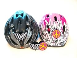 Helmtops 12L Checkered Flag & Peace Bike Helmet Charms