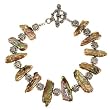 Handmade Pearl & Silver Floral Bead Bracelet