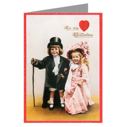 Unique Giant Dressing up Formal Vintage Valentines Day Greeting Card - 10x13 inch On Sale