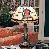 Illinois Fighting Illini Glass Light Table Lamp