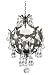 Crystorama 5193-EB-CL-MWP Legacy Collection 3-Light Mini-Chandelier, English Bronze Finish with Wood-Polished Crystal