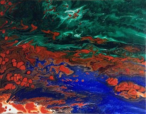 The Green Spot - Original Painting with Acrylic & Pumice Gel on Canvas 14" X 18" X 3/4"