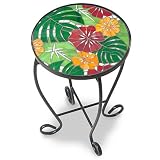 Palm Island Home Warm Flowers Mosaic Table