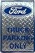 Ford Truck Parking Only Diamond Plate Tin Sign