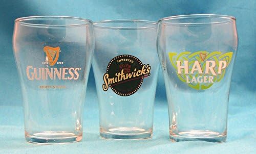 Guinness Smithwicks Harp Set Of 3 Irish 4in Taster Glasses