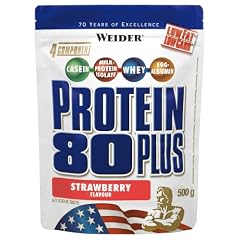 Weider Proteinpulver Protein 80+, Erdbeere, 500 g