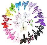 Hipgirl Boutique Girls 22pc Set Small (1.5") Pinwheel Hair Bow Snap Clips, Barrettes