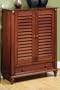 Savannah Three shelf Bookcase With Drawer And Wood Doors, THREE-SHELF, WALNUT