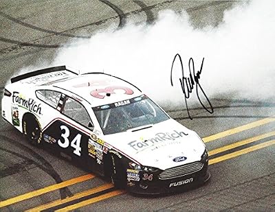 AUTOGRAPHED 2013 David Ragan #34 Farm Rich Racing TALLADEGA WIN BURNOUT (Sprint Cup Series) Signed 9X11 NASCAR Glossy Photo with COA
