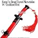 Qing Dynasty Ox Tail Kung Fu Broad Sword w/ Scab Red
