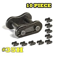 10-PIECES Standard #35H Connecting Link, 0.375'' Pitch, Carbon Steel, Strong & Durable For Wide Application
