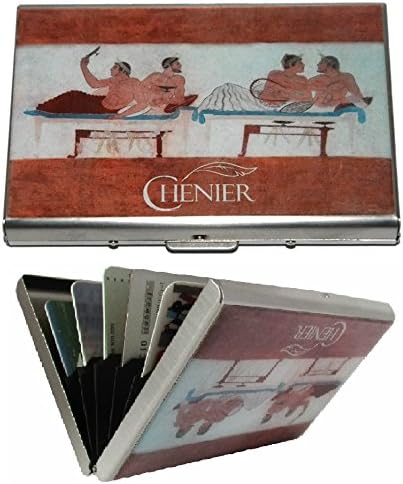 Chenier RFID Etruscan Design Steel Wallet - Credit Card Protector Blocks Identity Thieves - Travel Wallet