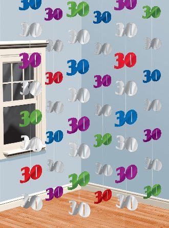 Ketten-Girlande '30er Geburtstag', 6 x 2 m