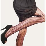 Purple Victorian Ivy Pattern Tights Hosiery