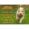 Metall-Warnschild Shar Pei