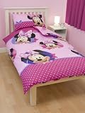 Minnie Mouse 'Pretty' Rotary Single Duvet Cover and Pillowcase Set