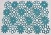Saro Blue Felt Flower Placemat