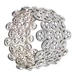 Wide Clear Crystal Stretch Bangle Bracelet Fashion Jewerly