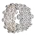 Wide Clear Crystal Stretch Bangle Bracelet Fashion Jewerly
