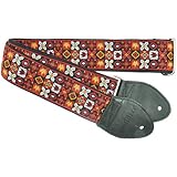 Souldier GS0295BK02BK Custom USA Handmade Woodstock Electric Guitar Strap - Red/Black