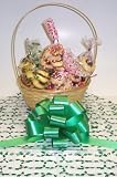 Scott's Cakes Small Butter Cookie Lovers Basket with Handle Holly Wrapping by Scott's Cakes