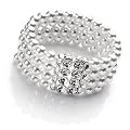 Pearl & Crystal Fashion Bracelet White & Silver