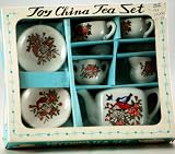 1969 - Japanese Produced - Miniature China Tea Set - Service for Two - Bluebird & Birdhouse Pattern - Out of Production - Very Rare Antique - Mint - Collectible
