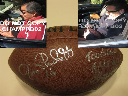 JIM PLUNKETT,GREG PAPA,OAKLAND RAIDERS,VERY RARE INSCRIPTION TOUCHDOWN RAAAIDERS!!,SIGNED,AUTOGRAPHED,NFL FOOTBALL WITH PROOF + COA