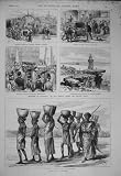 1889 AUSTRALIA SLAVE MEN BOTANICAL GARDENS LIGHTHOUSE