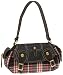 Tommy Hilfiger Oak Plaid Flap Handbag,Black,