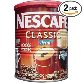 Nescafe Classic Instant Greek Coffee Decaf, 7-Ounce Cans (Pack of 2)