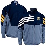 NBA adidas Denver Nuggets Navy Blue-Powder Blue On-Court West Full Zip Jacket (X-Large)