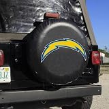NFL San Diego Chargers Black Logo Tire Cover
