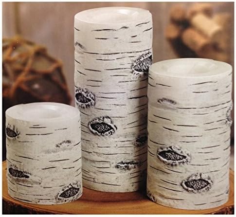 3 Flameless Led Wax Candles White Birch Enjoy Safe Candlelight Anywhere In Your Home