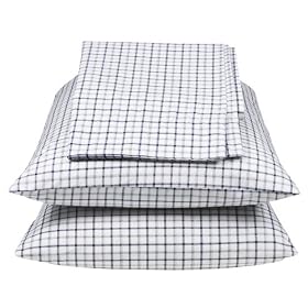Room Essentials Blue Plaid Sheet Set - Twin