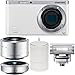 Samsung NX Mini EV-NXF1ZZB4HUS Wireless Smart 20.5MP Compact System Camera with 2.96-Inch LCD (White)