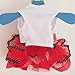 PanDaDa Pet Dog Tutu Princess Dress Clothes Love Heart Print Bowknot Party Skirt XXL