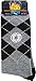 Star Wars Imperial Logo Argyle Top Half Men's Crew Socks Shoe Size 6-12 Grey