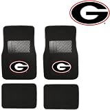 UGA University of Georgia Bulldogs Car Truck SUV Front & Rear Seat Carpet Floor Mats - 4PC