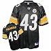 Apparel : Troy Polamalu Pittsburgh Steelers #43 Replica Reebok NFL Football Jersey (Black)